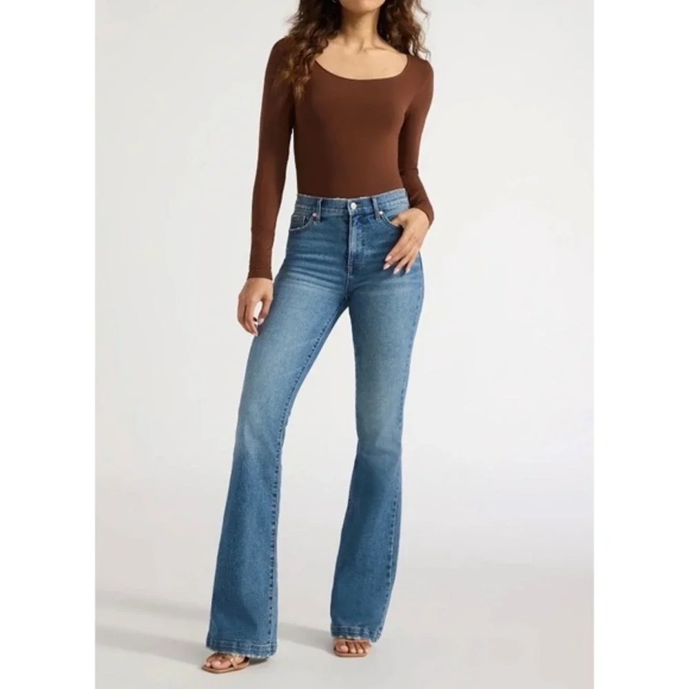Sofia Jeans Flare 2‎ Blue New High Rise Luxe Vintage Denim Boho Western Festival